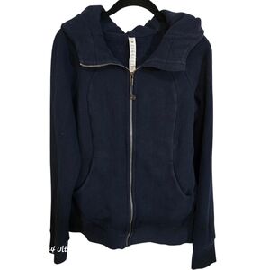 Lululemon Athletica Dark Blue Scuba Jacket Size 12